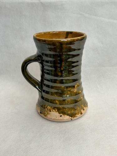 Vintage stamped tankard olive - stamped,