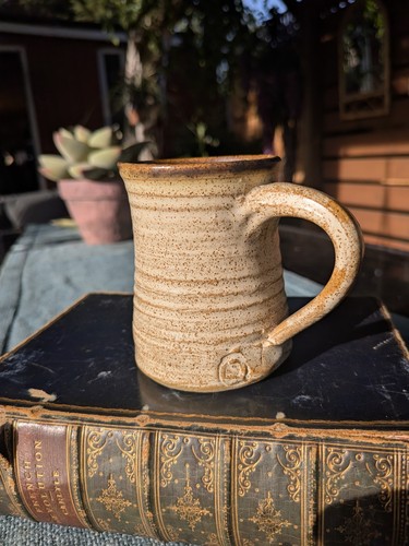 Vintage studio pottery mug - vintage,