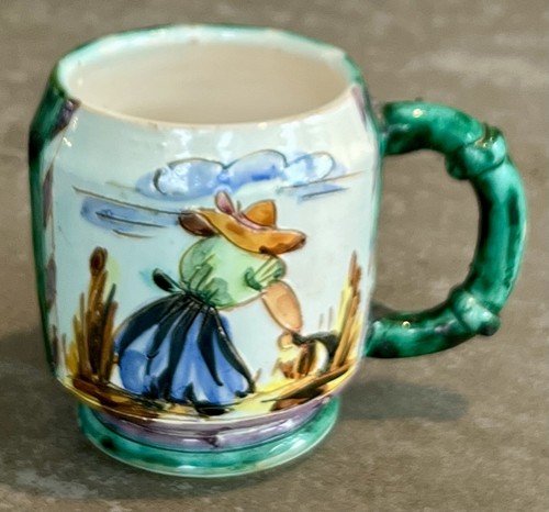 Vtg italian majolica sgraffito - majolica,