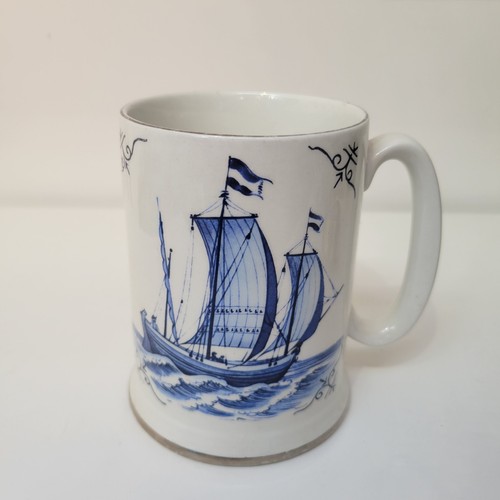 Vintage sail boat tankard mug - sail,