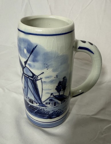 Delft blue ceramic tankard - ceramic,