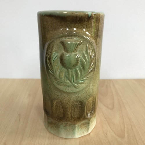 Studio pottery thistle mug - thistle,